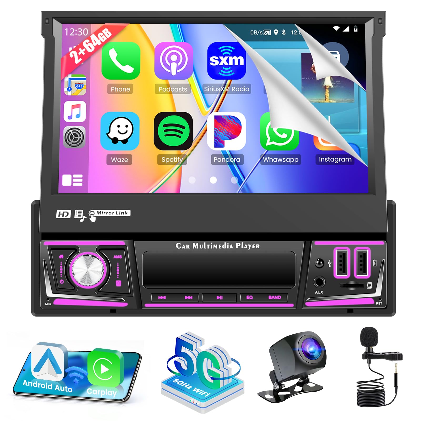 10.1インチCarPlay、アンドロイドオート対応最新OS android15 10.1インチCarPlay、アンドロイドオート対応最新OS android15